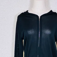 PLST クロップドフーディ 綿混 ブラック M 美品