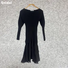 SNIDELオーガンスカートドッキングニットワンピー/長袖ワンピース/レーヨン Fサイズ