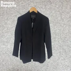 BANANA REPUBLIC ブラック ノーカラージャケット 4 Lサイズのサムネイル