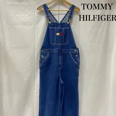 TOMMY HILFIGER トミーヒルフィガー サロペット・オーバーオール サロペット、オーバーオール フロントロゴ オーバーオール インディゴブルー Mのサムネイル