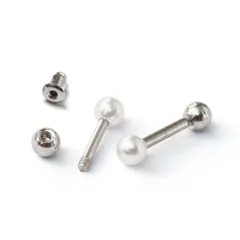 510 選べるサイズ 天然淡水パール アレルギー防止ステンレスピアス 片耳