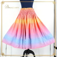 フラダンス 衣装 紐パウスカート ピンク系 フラ ダンス グラデーション 鮮やか ハワイアン 赤 青 紫 華やか パウスカート アロハ かわいい 明るい 紐 レッド系 オレンジ系 ブルー系 パープル系