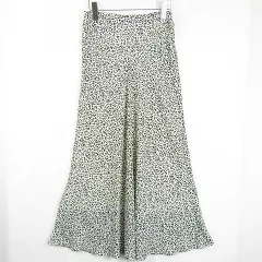 ローリーズファーム LOWRYS FARM フレア スカート ロング丈 F アイボリー ヒョウ柄 レオパード kz10063