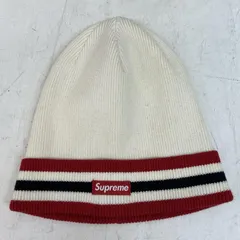 Supreme シュプリーム 帽子 ニット帽 16FW STRIPED CUFF BEANIE ロゴ コットン ビーニー