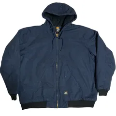 バーン HJ51 ヘリテージ･ダック･フーデッド･ジャケット 2XL ネイビー アウター メンズ 古着 長袖