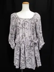 プロポーション ボディドレッシング PROPORTION BODY DRESSING ワンピース 花柄 ギャザー 七分袖 3 グレー