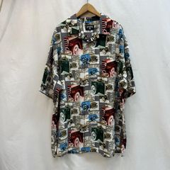 ROCA WEARイエローマルチカラーチェック半袖コットンシャツビッグ
