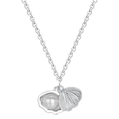 一粒 パール 貝殻 シェル ネックレス シルバー925 韓国