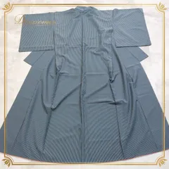 着物 袷 やまと ストライプ 縞 青 紺 黒 ブルー系 ブラック系 舞台 舞台衣装 訪問着 袖 おでかけ 正装 着付け 日本文化 伝統衣装 祭り イベント 和服 着物コーデ 和装