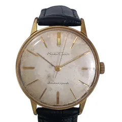 【稼働 良品】1103-2 SEIKO CROWN セイコー クラウン メンズ腕時計 15013 手巻き ゴールド文字盤