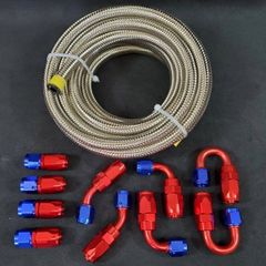 オイルクーラー メッシュホースセット AN6 5m フィッティング 10個