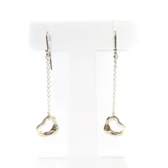 極美品★TIFFANY&Co. ティファニー エルサ・ペレッティ オープン ハート ドロップ ピアス 925 2024年購入 シルバー 箱・保存袋付き 重量2.27g レディース