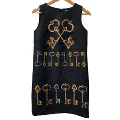 1回　ドルチェ＆ガッパーナ ノースリーブ ワンピース ワンピース　コットン　38 ドルチェ&ガッバーナ シルク×ポリエステル ノースリーブワンピース 38