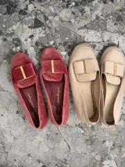 FERRAGAMO フェラガモ レディース ローファー ピンク / ベージュ 2足