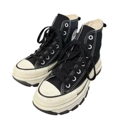 美品 CONVERSE コンバース ALL STAR TREKWAVE CS HI オールスター ボリュームソール ハイカット スニーカー 1SD400 24cm ブラック レディース 古着 中古 USED
