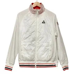 美品 le coq sportif ルコックスポルティフ 中綿ジャケット ブルゾン ゴルフウェア LL ホワイト レディース 古着 中古 USED