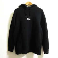 美品 AD2021 COMME des GARCONS HOMME コムデギャルソンオム プリント プルオーバー スウェット パーカー HI-T012 サイズS ブラック メンズ 古着 中古 USED