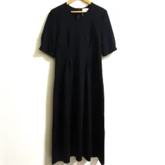 未使用 24SS Ballsey ボールジー ミラノリブ タックスリーブワンピース 11-06-42-06101 サイズ36 ダークネイビー レディース 古着 中古 USED