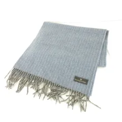 未使用品 ゼニア マフラー シルク100% リバーシブル グレー ベージュ