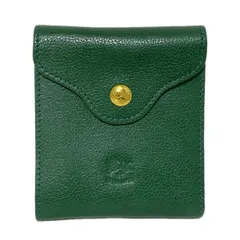 IL BISONTE(イルビゾンテ) 2つ折り財布 - グリーン レザー