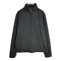 Polo by Ralph Lauren ポロ ラルフローレン ウォームアップジャケット ブラック(メンズ M)中古 古着 V6853