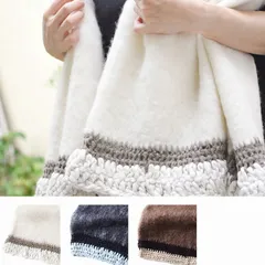 TMC ウール混 大判ショール クロシェット　