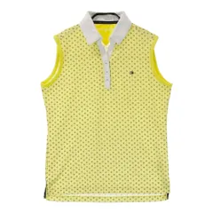 サイズ：L TOMMY HILFIGER GOLF トミー ヒルフィガーゴルフ  ノースリーブ ポロシャツ 花 総柄 イエロー系 [240101539654] ゴルフウェア レディース ストスト