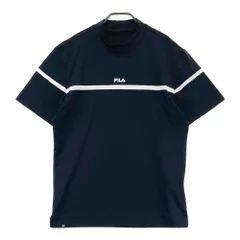サイズ：L FILA GOLF フィラゴルフ  半袖モックネックTシャツ  ブラック系 [240101547630] ゴルフウェア メンズ ストスト