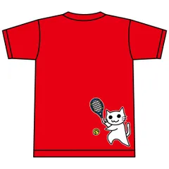 YONEX(ヨネックス) Tシャツ ドライ 半袖 テニス【猫テニス】【16500】練習用 練習着 レッド