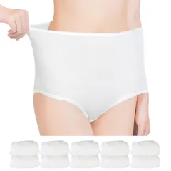 新品 [masamilk] お腹ゆったり 使い捨て ショーツ 10枚 大きいサイズ 深ばき 個装 パンツ 下着 レディース 産前産後 旅行 入院 防災