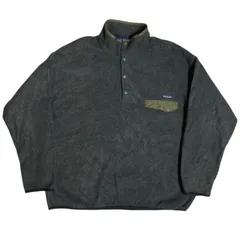 パタゴニア Patagonia シンチラ フリース スナップT プルオーバー･フリースジャケット グレー ロゴ メンズ 古着 長袖