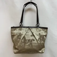 COACH コーチ トートバッグ ホースアンドキャリッジ プリーツデザイン トートバッグ F14482