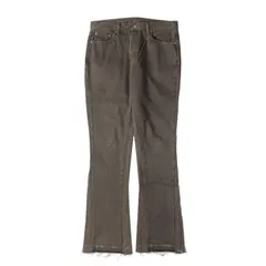 新品同様 MNML ミニマル パンツ サイズ:32 後染め 切りっぱなし フレア デニムパンツ Flare Denim カーキ ボトムス ズボン ジーンズ ジーパン【メンズ】