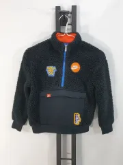 ナイキ キッズ フリース アノラック ボア ハーフジップ ジャケット ブラック 6-7歳