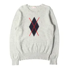 A BATHING APE ア ベイシング エイプ ニット サイズ:L 00s アーガイル デザイン ウールニット グレー トップス クルーネック プルオーバー アーカイブ【メンズ】のサムネイル