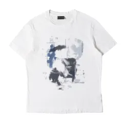 EMPORIO ARMANI エンポリオアルマーニ Tシャツ サイズ:L / グラフィックプリント クルーネック Tシャツ / ホワイト 白 / トップス カットソー 半袖【メンズ】【中古】