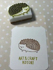 消しゴムはんこ　ハリネズミ