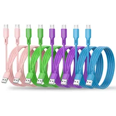 新品 マイクロ usb ケーブル Micro 【1M・8本セット】急速充電 高速データ転送 断線にくい アンドロイドAndroid 充電ケーブル コード ps4コントローラー対応 Xperia Galaxy AQUOS ASUS Kindle Xboxなど対応