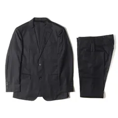 BURBERRY BLACK LABEL バーバリー ブラックレーベル サイズ:S ピンストライプ ウールポリ 2B テーラードジャケット & テーパード スラックス パンツ / セットアップ スーツ ブラック 黒【メンズ】