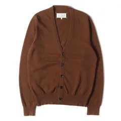 【美品】Maison Martin Margiela メゾンマルタンマルジェラ カーディガン サイズ:S / 15AW ラムレザー エルボーパッチ ハイゲージ ウール ニット カーディガン (S30HA0816 S15387) / MM14【中古】のサムネイル