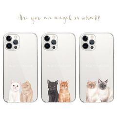 전기종 대응 스마트 폰 케이스 하드 케이스 iPhone Android Galaxy AQUOS Google Pixel Xperia arrows OPPO 케이스 커버 고양이 고양이 고양이 흰색 고양이 검은 고양이 샴 고양이