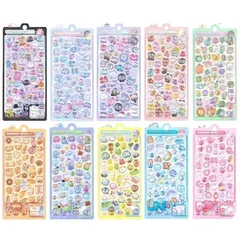 シール 可愛い10枚セット 立体 ごほうびシール DIY用 キラキラな 女の子 デコシール女の子 携帯電話飾り用手帳用 日記帳用 貼り付け可能 手芸用品 0