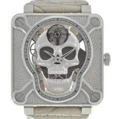 値下 ベル＆ロス Bell＆Ross BR01-SKULL-SK-ST ラフィング スカル 世界500本限定 手巻き メンズ 美品 箱・保証書付き P#141049のサムネイル