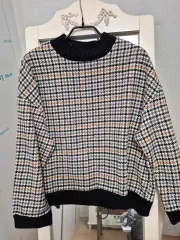 ハウンドトゥース チェック セーター