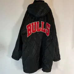 NBA シカゴブルズ　中綿　ベンチコート　キルティングコート　刺繍ロゴ　ワッペン