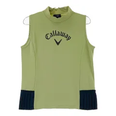 サイズ：L CALLAWAY キャロウェイ 2024年 ハイネック ノースリーブシャツ プリーツ  グリーン系 [240101546811] ゴルフウェア レディース ストスト