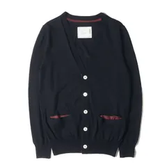 Sacai サカイ カーディガン サイズ:1 ハイゲージ ニット Vネック カーディガン (Plain cardigan 12-00285M) ネイビー 紺 トップス セーター 日本製【メンズ】