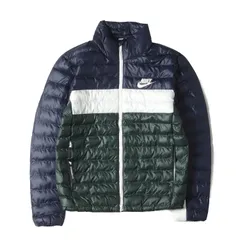 新品 NIKE ナイキ ジャケット サイズ:S シンセティックフィル バブル ジャケット (BV4686-451) ネイビー ホワイト グリーン アウター ブルゾン【メンズ】