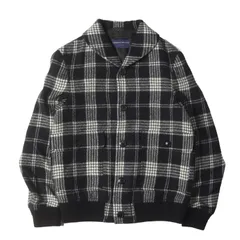 TOMORROWLAND トゥモローランド ブルゾン サイズ:46 / チェック ショールカラー ウール ブルゾン (63-08-84-08302) / ブラック ホワイト 黒白 / アウター ジャケット 上着【メンズ】