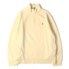 POLO Ralph Lauren ポロ ラルフローレン スウェット サイズ:L / ハイネック ハーフジップ スウェットシャツ / ペールイエロー / トップス トレーナー プルオーバー【メンズ】【中古】
